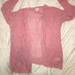 -pink cardigan-